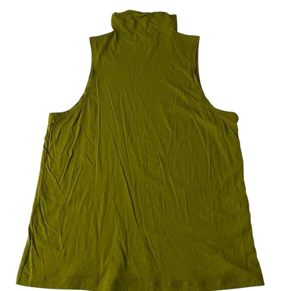 J. Crew Tissue Mockneck Tank Green Women Size Large - Picture 1 of 8